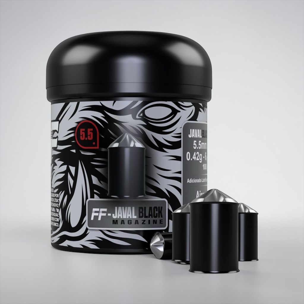 Chumbinho PROFISSIONAL  FF JAVAL BLACK 5.5 mm  Perfuração / Impacto - 100 un