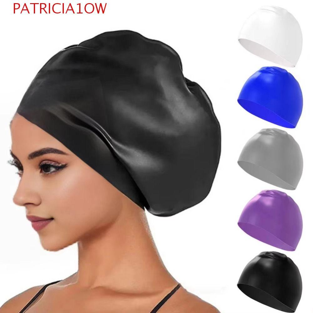 PATRICIA1OW Capacete De Natação De Silicone , Touca À Prova D'água Com Design Elástico E Grosso Mergulho Ajuste 3D