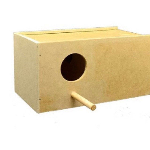 Ninho de Madeira MDF para Calopsita Gaiola Viveiro Aves Pássaros