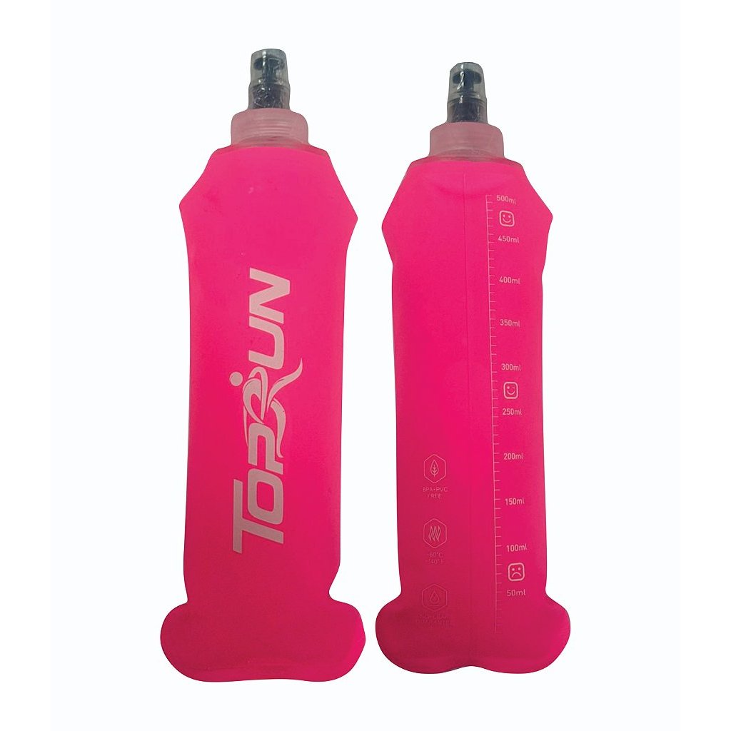 Garrafa Hidratação Silicone Soft Flash 500ml Pink