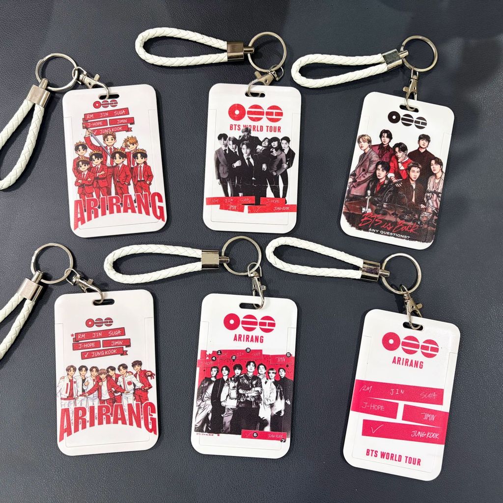 K-pop Idol BTS Jimin , Jin , Suga , Jungkook Tour Card Holder Capa Protetora Para Identificação De Estudante