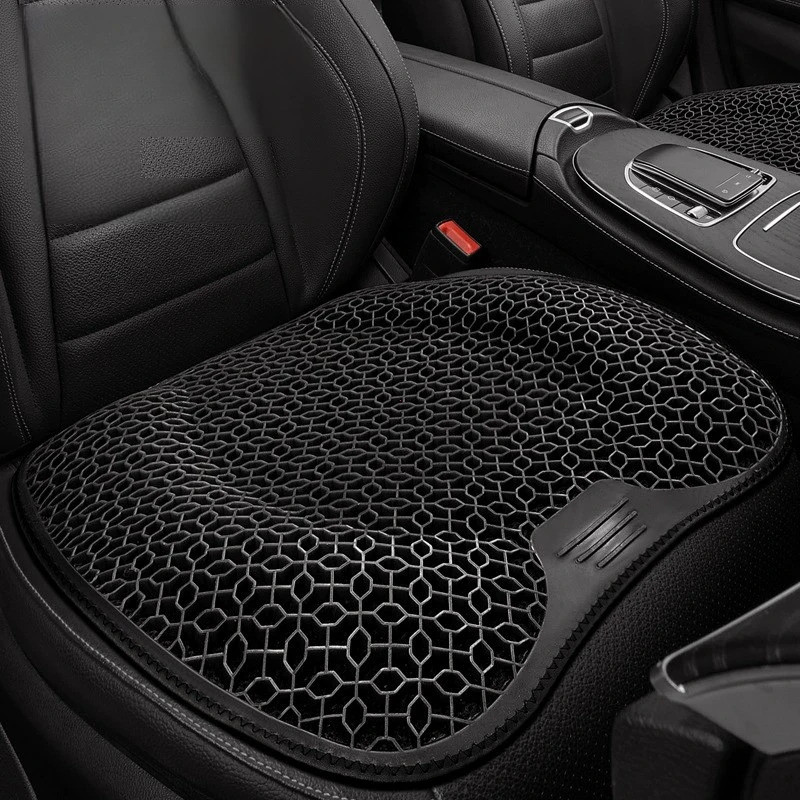 Almofada De Assento De Carro Verão Apoio Lombar Favo De Mel Gel Fio Gelo Encosto Ventilação Respirável Acessórios Do