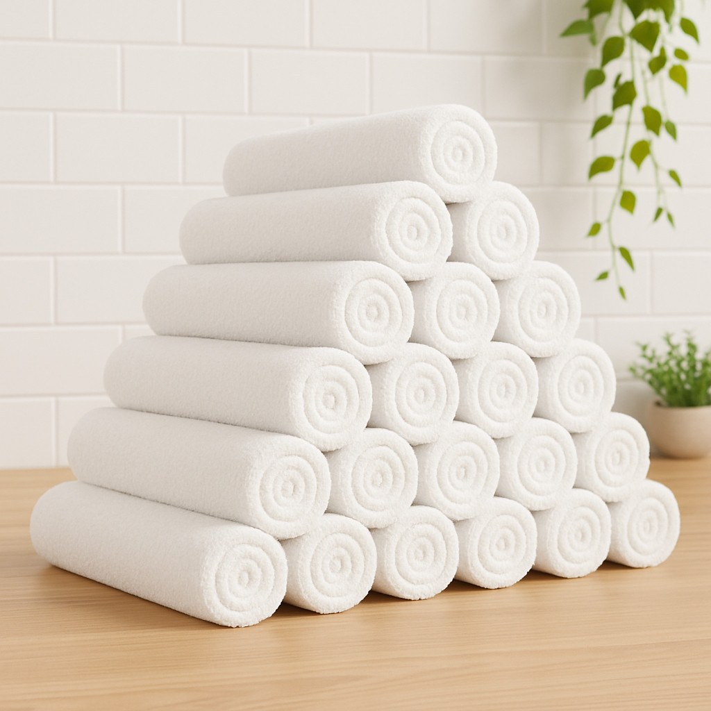 Kit 20pçs Toalhas de Salão de Beleza 45x62cm 100%Algodão Coleção Trip Clean