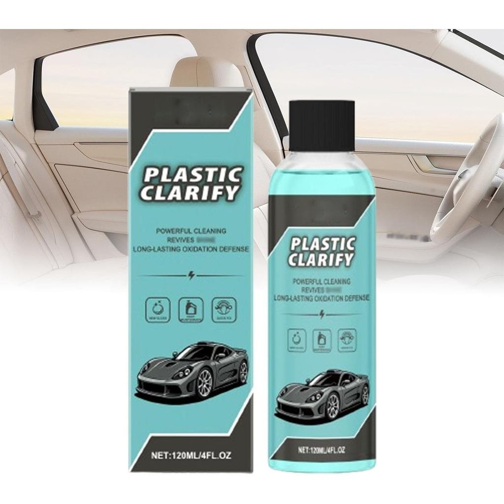 Plastic Clarify for Cars,120ML Waterless Spray Wax,Plastic,Rubber,Leather Cleaner,Detailer for Car Interiors & Exteriors