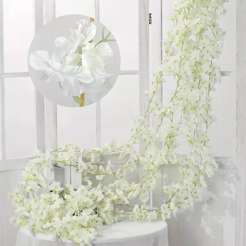 Corrente De Cerejeira Artificial 180cm/135 Flores Decoração Decorativa Flor Artificial Trepadeira