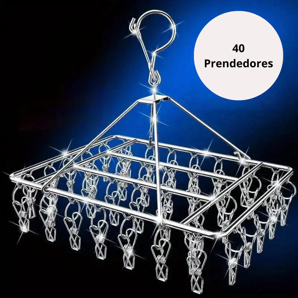 40/30/20 Varal Clips Inox Prendedores Pratico E Retrátil Cabide Para Roupas Intimas Para Pequenas
