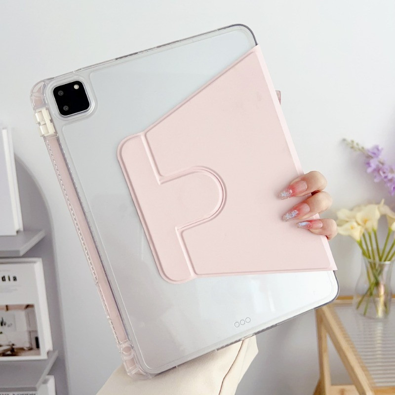 Capa iPad Acrilica Rotacao 360 Slot Caneta Compativel iPad 7 8 9 10 Air 3 4 5 Pro 11pol A16 M2 M3