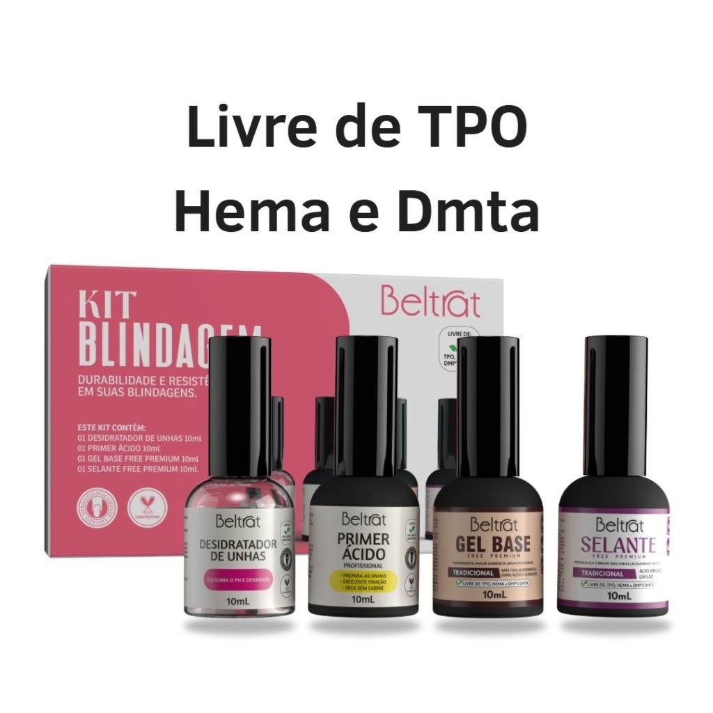 Kit Blindagem Beltrat Selante + Gel Base + Primer + Desidrat (SEM TPO)