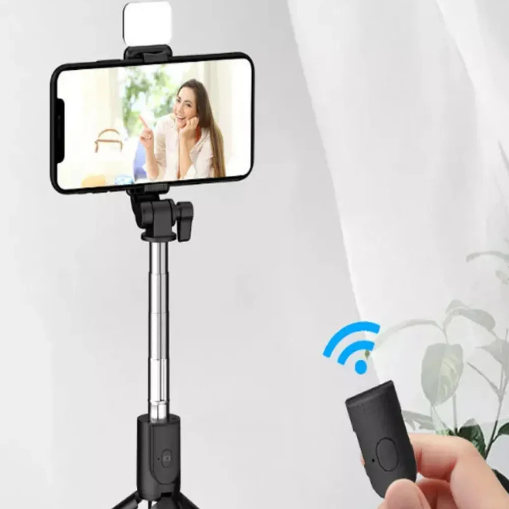 Tripé Para Celular Com Haste Extensível E Controle Remoto