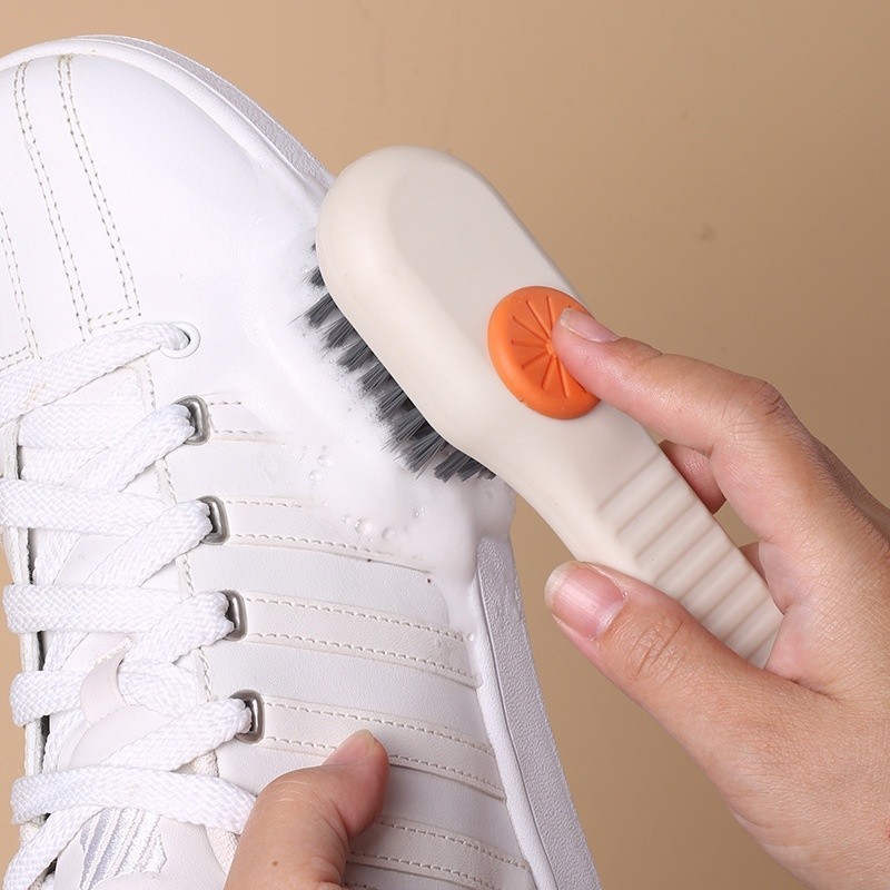 Escova Limpa Sapato com Dispenser e Reservatório (Envio imediato)