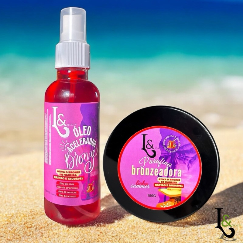 Kit Oléo Acelerador De Bronze 150ml  + Parafina Bronzeadora 150g Summer L&Beauty