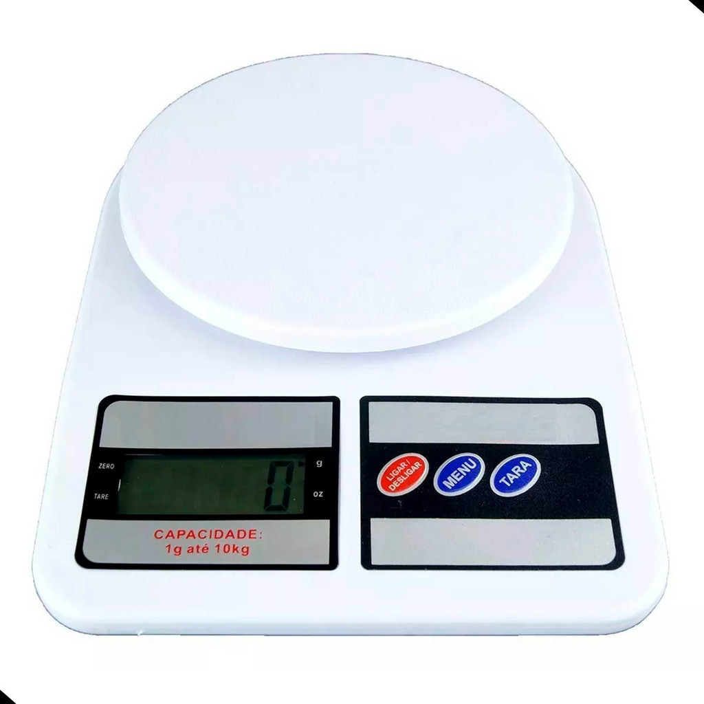 Balança Digital Cozinha Alta Precisão Portátil Versátil Confeitaria Fitness Treino Dieta 10kg