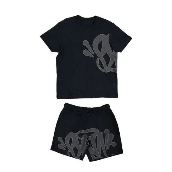 Conjunto Estilo Gringo Syna Y2k Hip Hop Streetwear Camiseta e Bermuda Moletom Moda Urbana