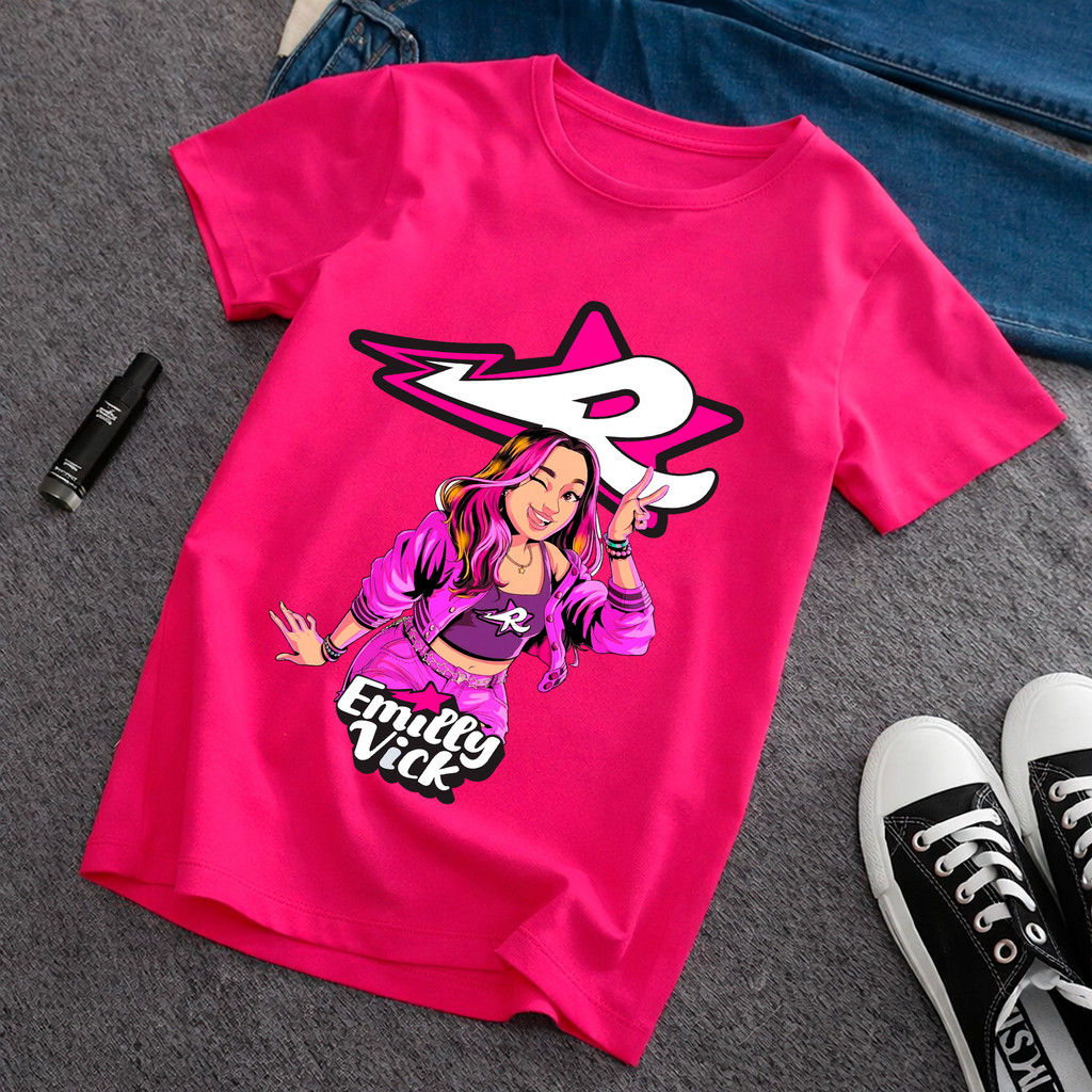 Blusa Camisetas Dos Rosa Youtubers Grupo da Emilly Vick em Alta Qualidade Feminina e Masculina Personagens 2026