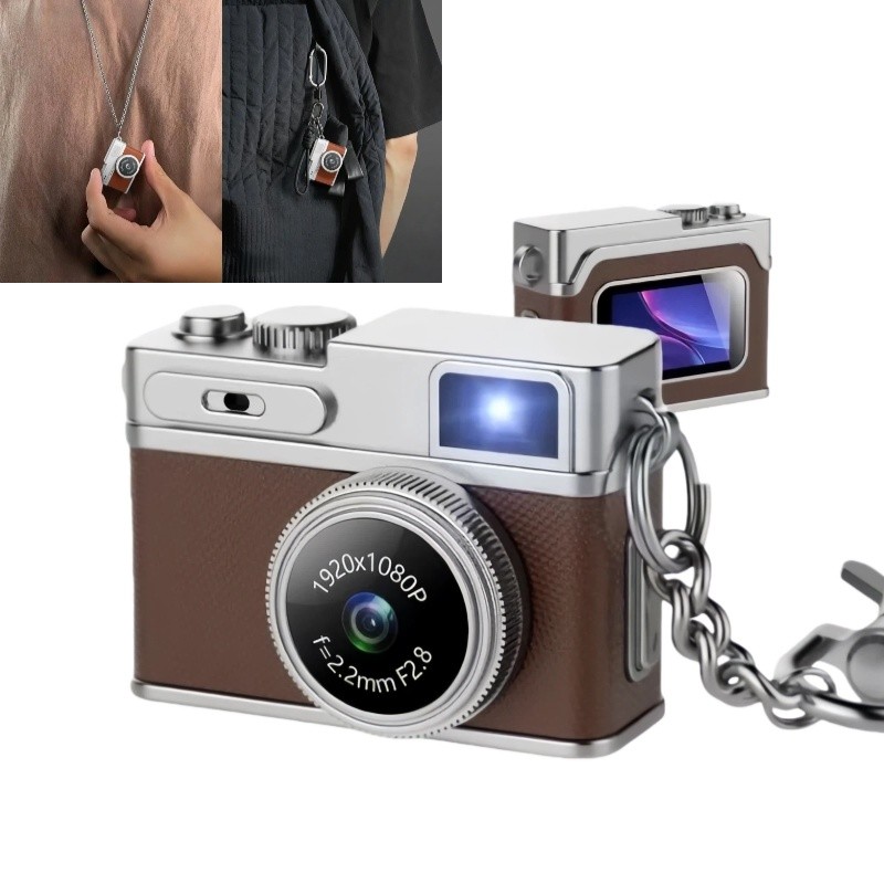 Mini Câmera digital portátil retrô De chaveiro, câmera de vídeo compacta e elegante para estudantes