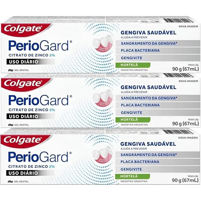 6 unidades Creme Dental Colgate PerioGard 30 gramas
