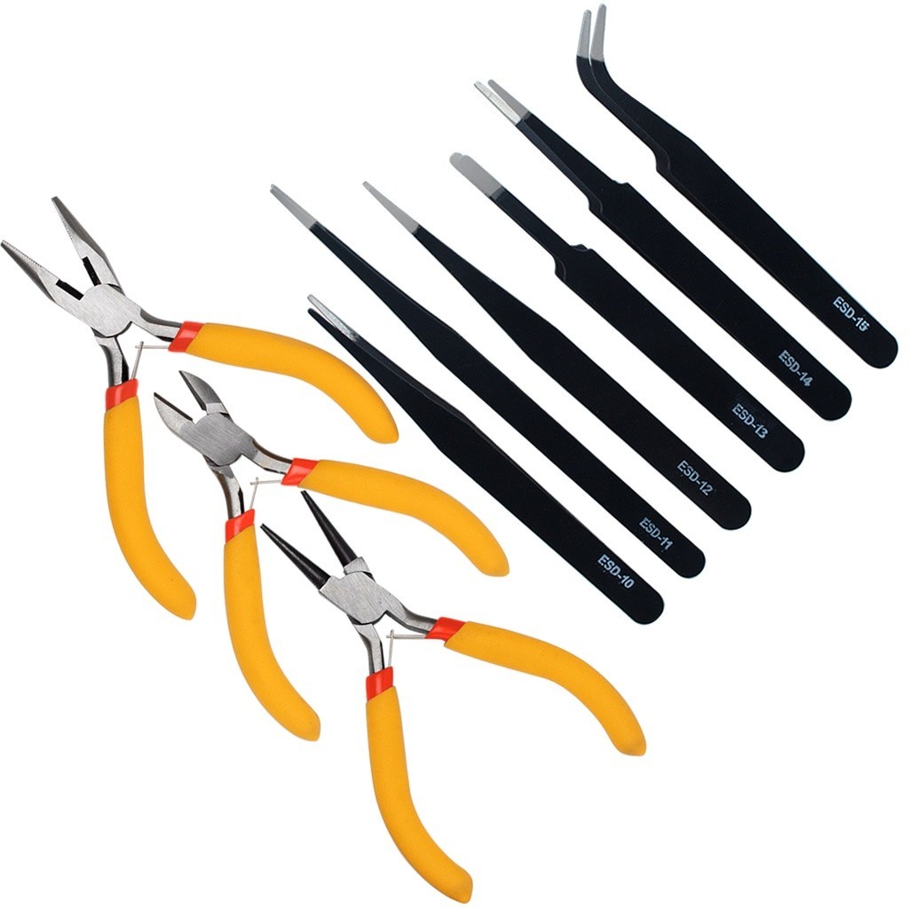 Kit  Alicates Bijuteria Semijoia Artesanato Pesca Pinças Eletrônica