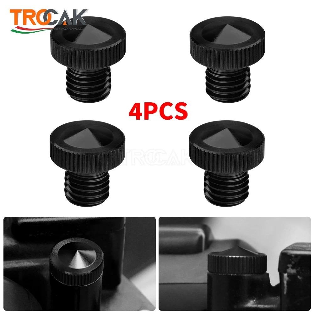 4 Pcs Para Motocicleta Espelho Buraco Blanking Plugs Parafusos Direita Esquerda Rosca Tampas M10x1.25 CNC Universalauto 