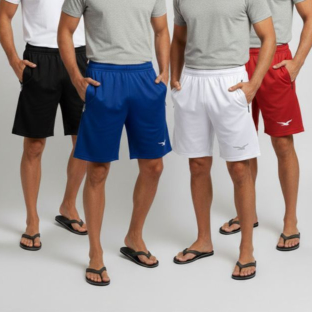 Kit 5 Bermudas Masculinas Básicas - DryFit - Malha Leve e Confortável - Pronta Entrega Origins Modelo 2026
