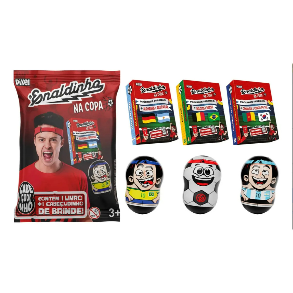 Kit 3 Flow Pack Enaldinho Na Copa Cabeçudinhos Sortidos (novo)
