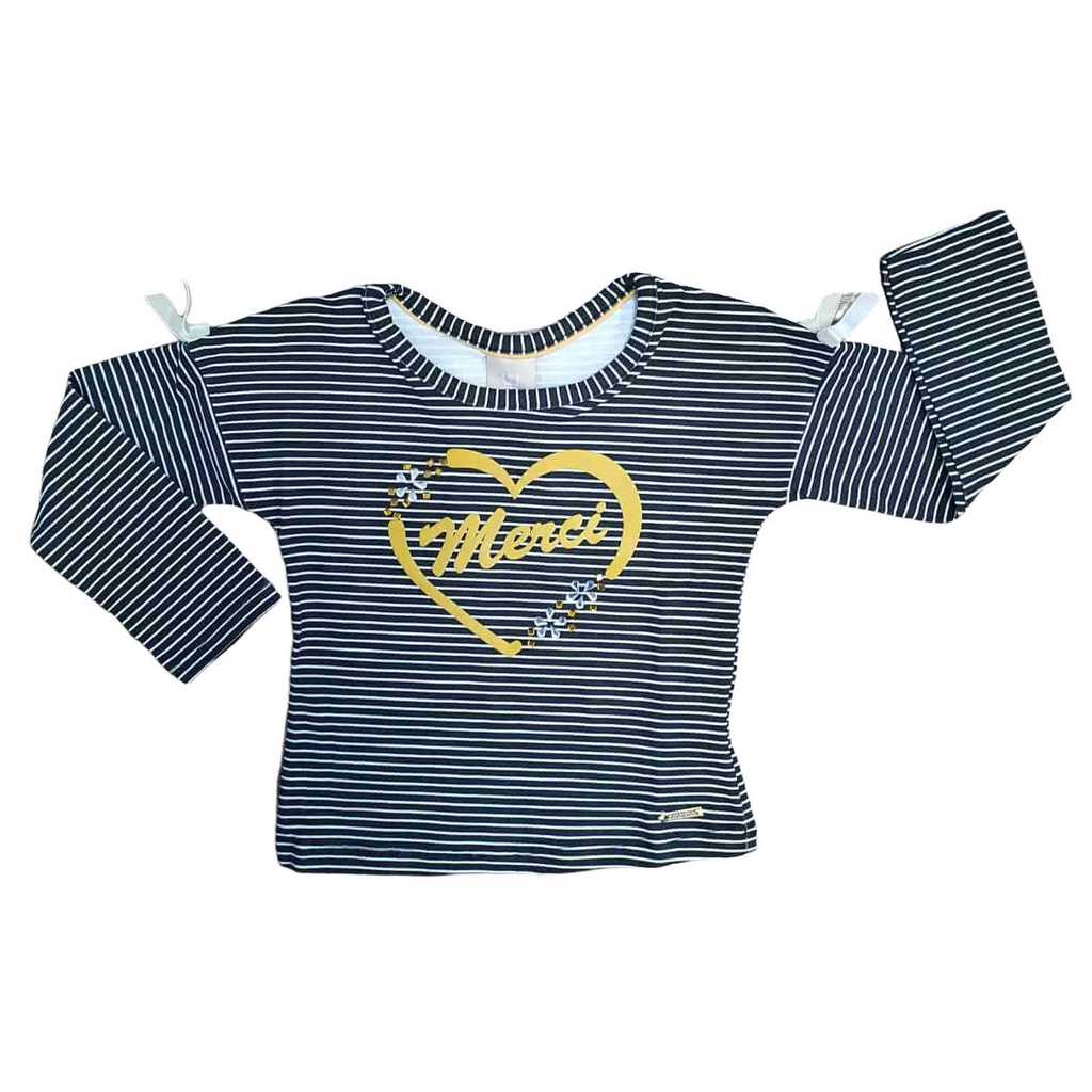 Blusinha Merci Coração Infantil Malwee
