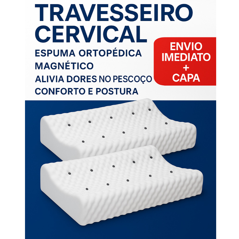 Travesseiro cervical ortopédicos magnéticos anti ronco alívio da dor