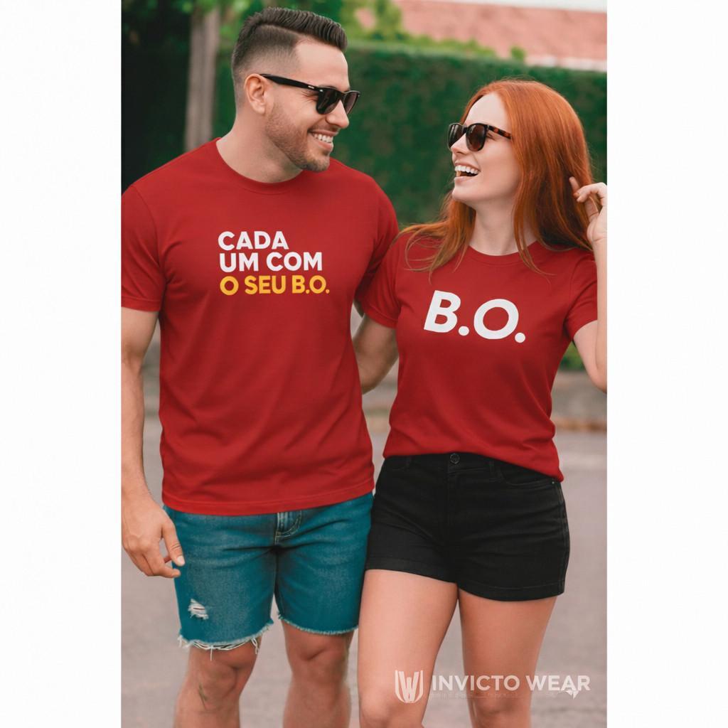 Kit 2 Camisetas Casal Carnaval cada  Um Com Seu BO Unissex 100% Algodao Conforto e Estilo