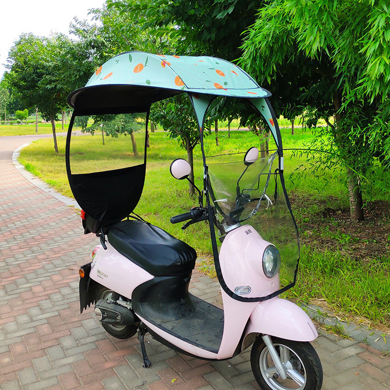 Protetor Solar para Veículos Elétricos, Capa de Chuva, Proteção Solar para Bicicleta Elétrica, Protetor de Chuva