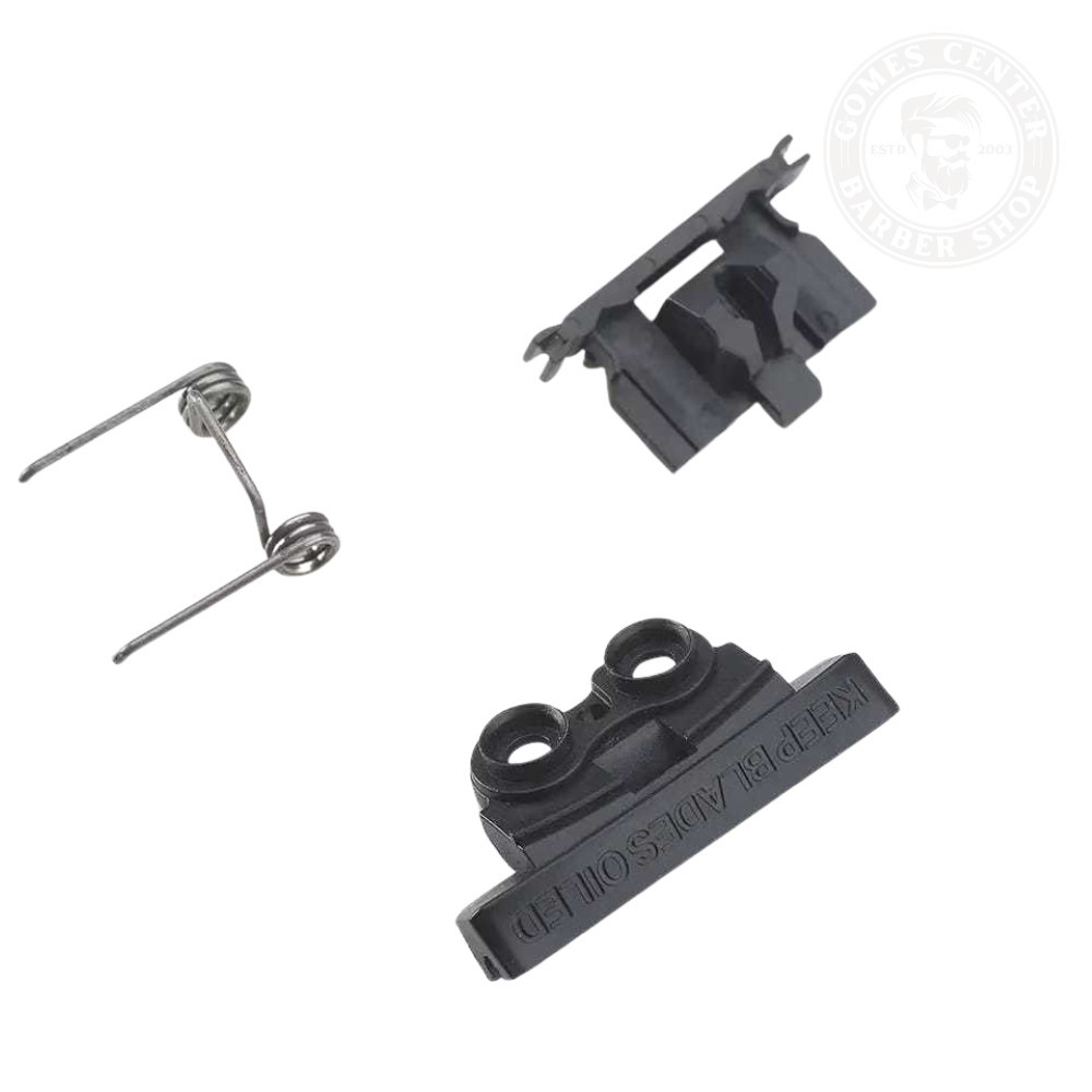 Kit Plaqueta+Base Fixa+Mola Compativel com Máquinas de Corte/ Magic Clip/ Senior/ Super Taper