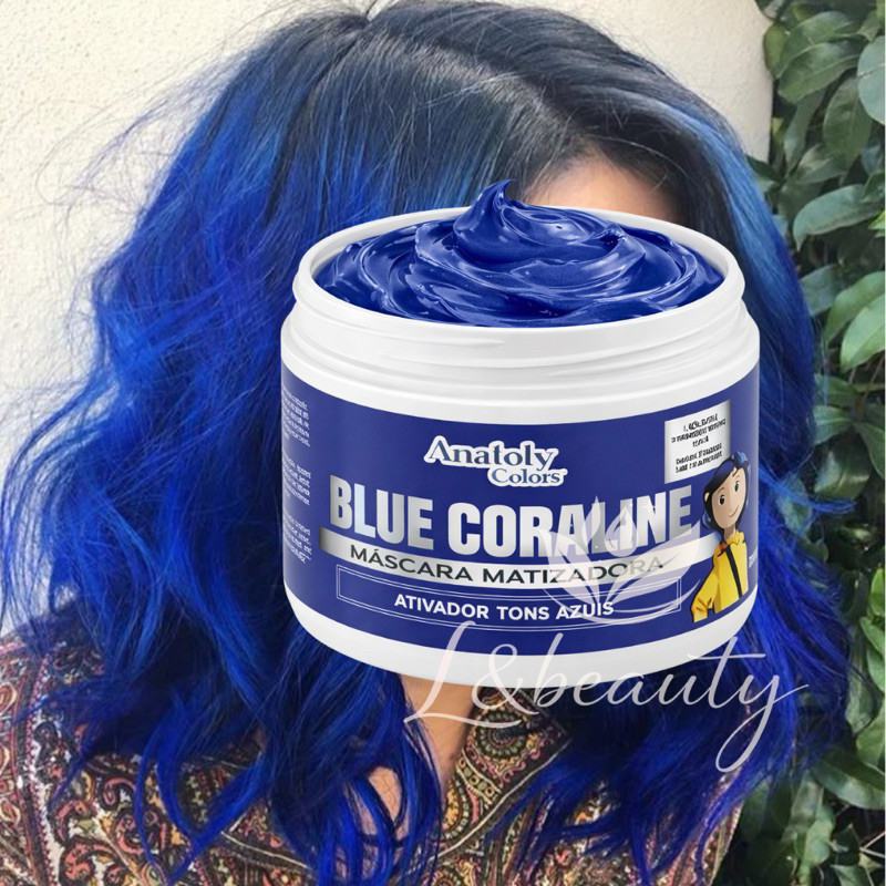 Máscara Capilar Matizadora Azul Blue 300gr Cabelos Matizados - Anatoly