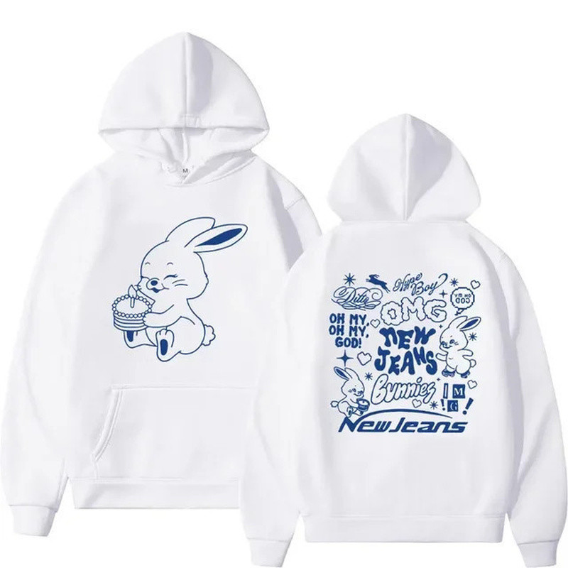 Moletom Canguru Blusa De Frio New Jeans Omg Coreana Streetwear Unissex Harajuku Kpop ENVIO IMEDIATO
