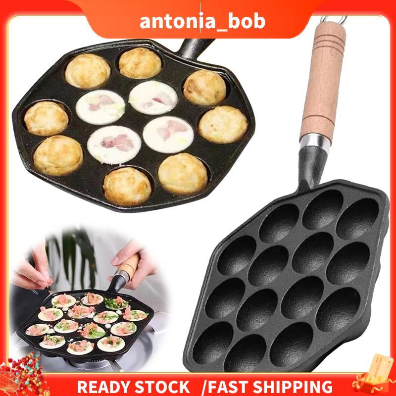 14 Buracos Antiaderente Takoyaki Fabricante Polvo Bola Máquina De Cozimento Casa Cozinhar Formas Bandeja Molde Cozinha