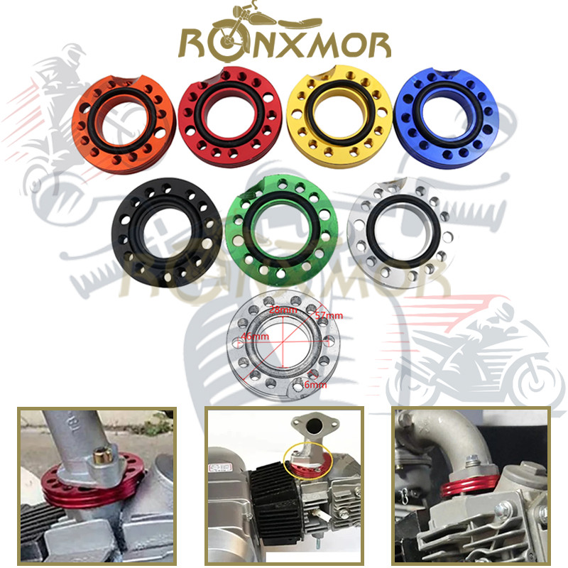 RONXMOR 1PC Motocicleta CNC 28mm Colorido Coletor De Entrada Do Carburador Placa Giratória Adaptador Ajustador Para Pit 