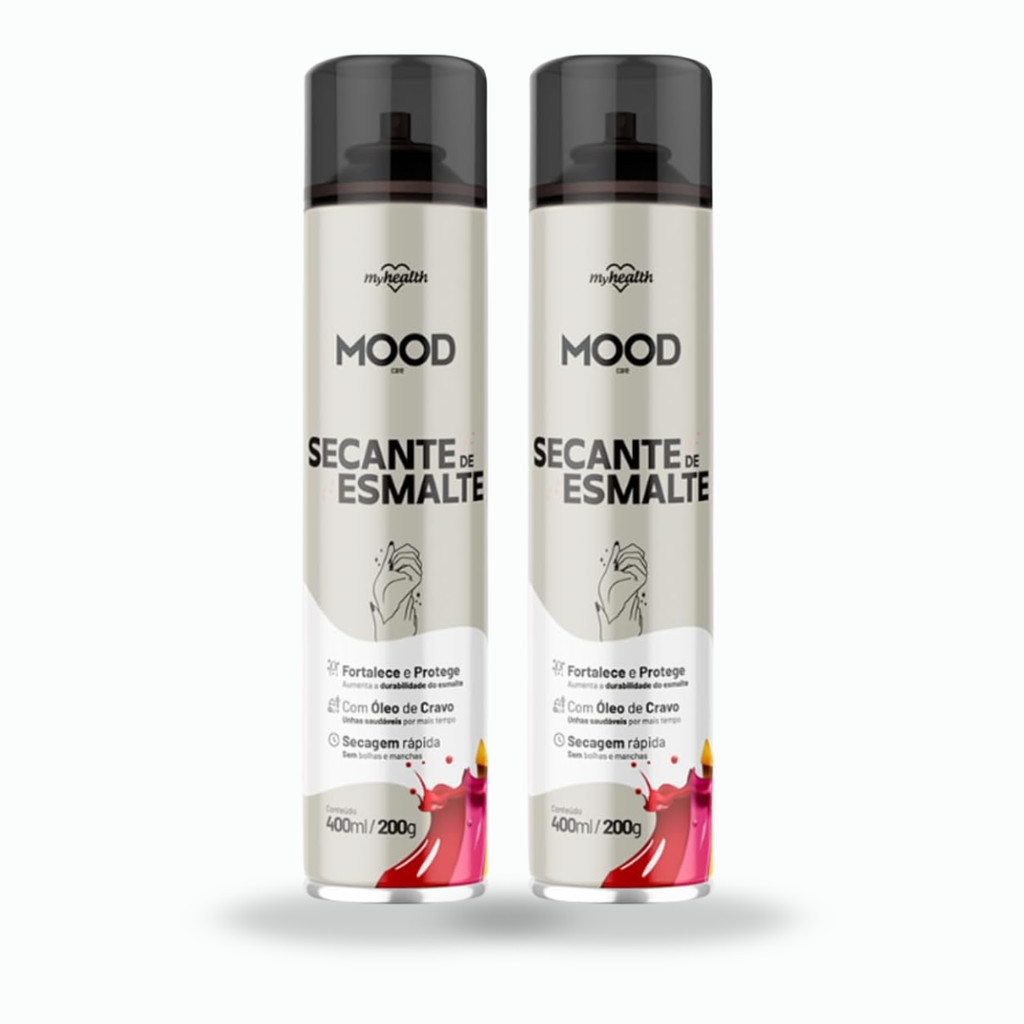 Kit 2 Secante de Esmalte AE Mood 400ml Spray Unha Rápida