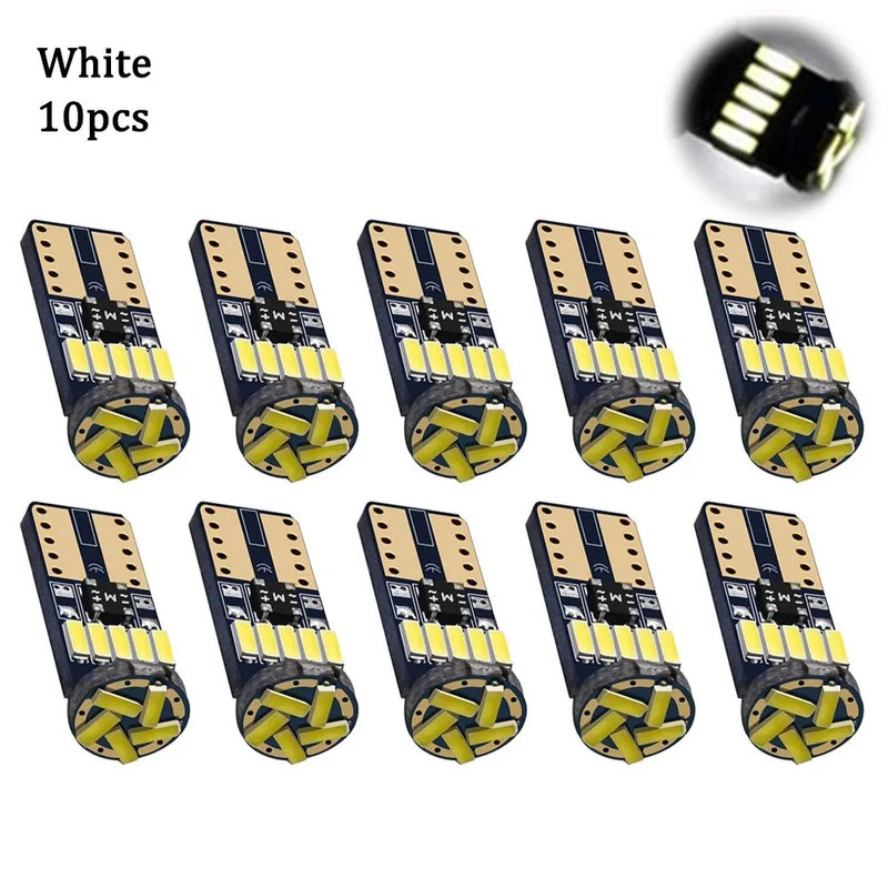 10 Pçs Super Brilhante T10 Luz Da Placa De Licença 168 194 LEDs Do Carro 4014-15SMD W5W LED Lâmpadas Leitura