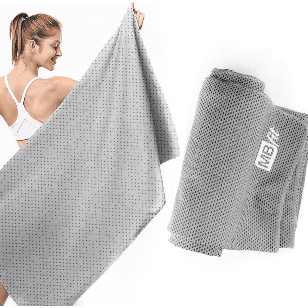 Kit 2 toalhas microfibra grande secagem rápida gelada fit esporte academia alta absorção