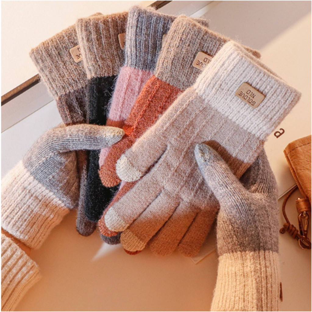 NOVA Luvas Femininas de Lã com Touch Screen para o Inverno moda