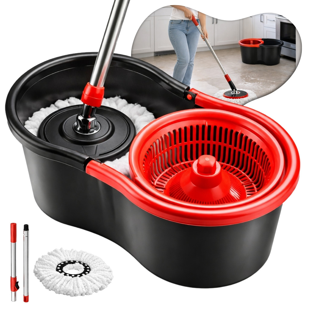 Mop Giratório Balde Centrifuga 9 Litros Esfregão Multiuso