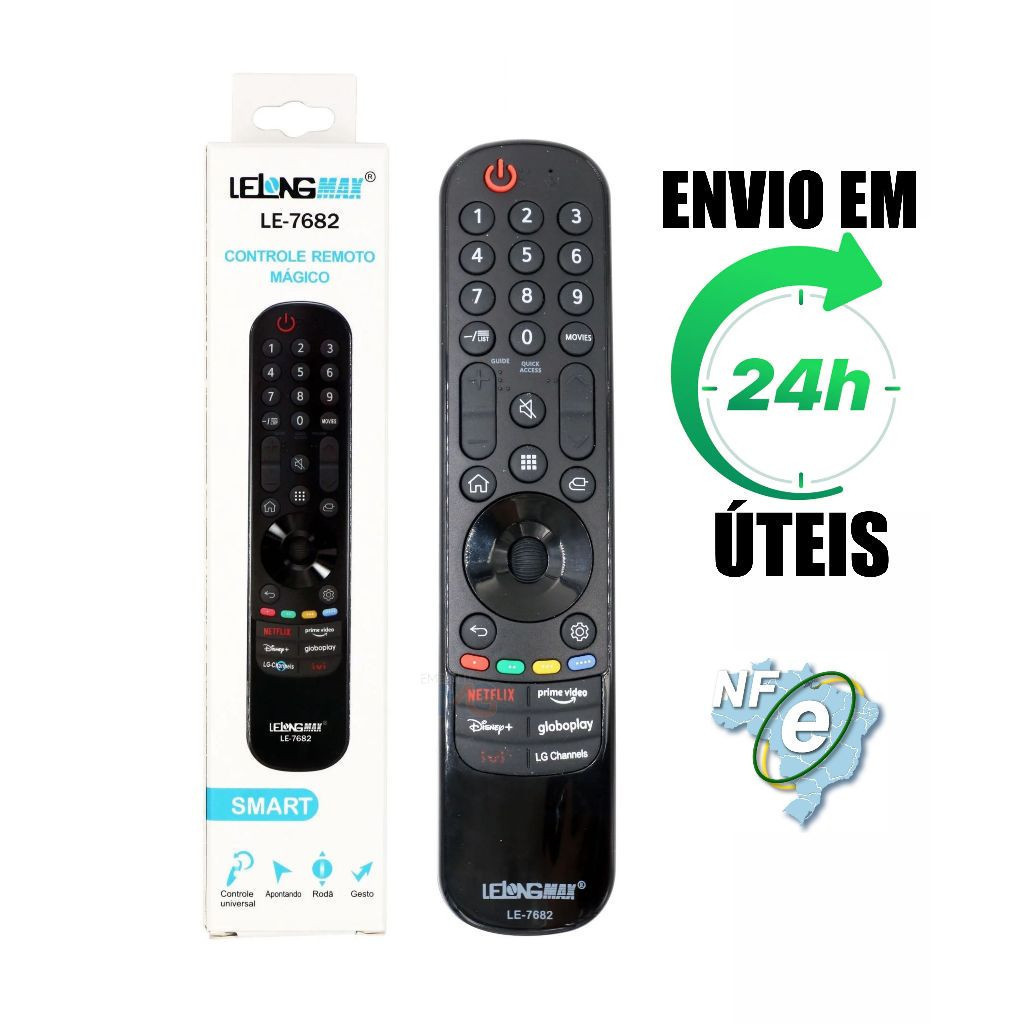 Controle Compatível com Smart Magic Mr22gn TV LG 50nano75 Akb76040003 S/Voz e Mouse