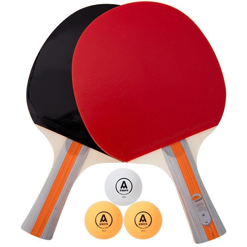 KIT NOVO Raquete de tênis de mesa dupla face antiadesiva duas raquetes 3 bolinhas--CH