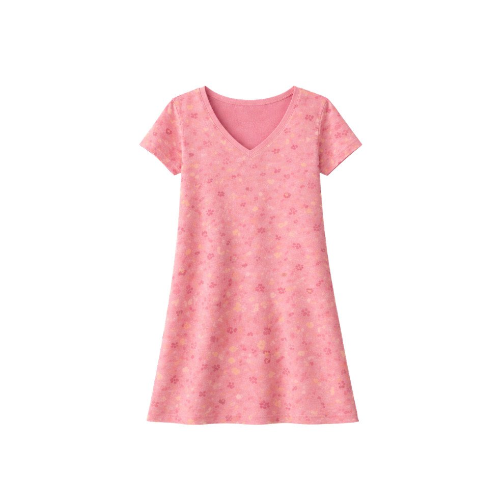 Camisola manga curta decote v toque macio P ao plus