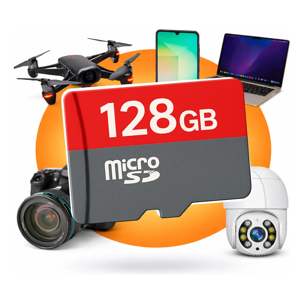 Cartao de Memoria 128Gb Micro SD ultra 100MB/s para celular e Câmera Wi-fi  Drone Celular Tablet Notebook