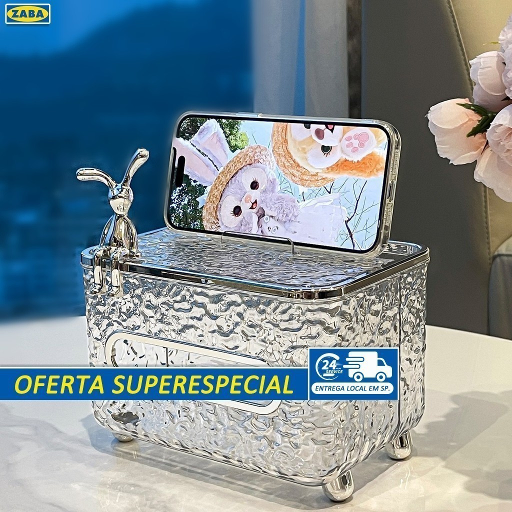 Caixa para Lenço De Papel Tissue Toalha Interfolhas Acrílico transparente-envio imediato