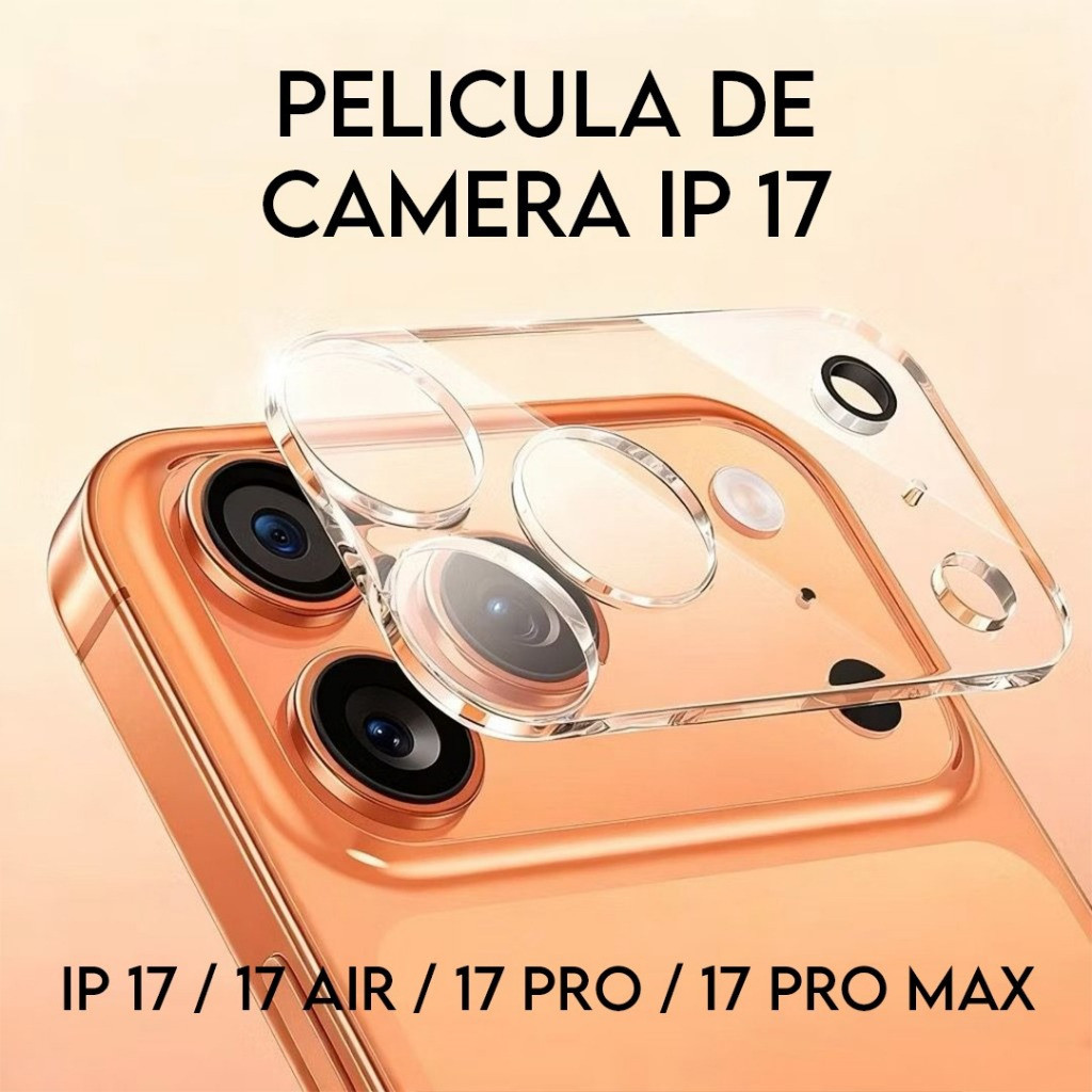 Promoção de Inauguração: Película Proteção Câmera Transparente iPhone 17 17 Air 17 Pro 17 Pro Max | Conecta Tech