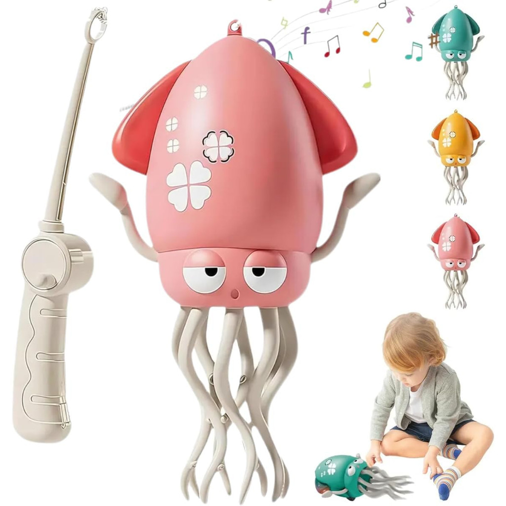 Polvo Lula Dançante Recarregavel Brinquedo Educativo que Desvia de Obstáculos para Crianças