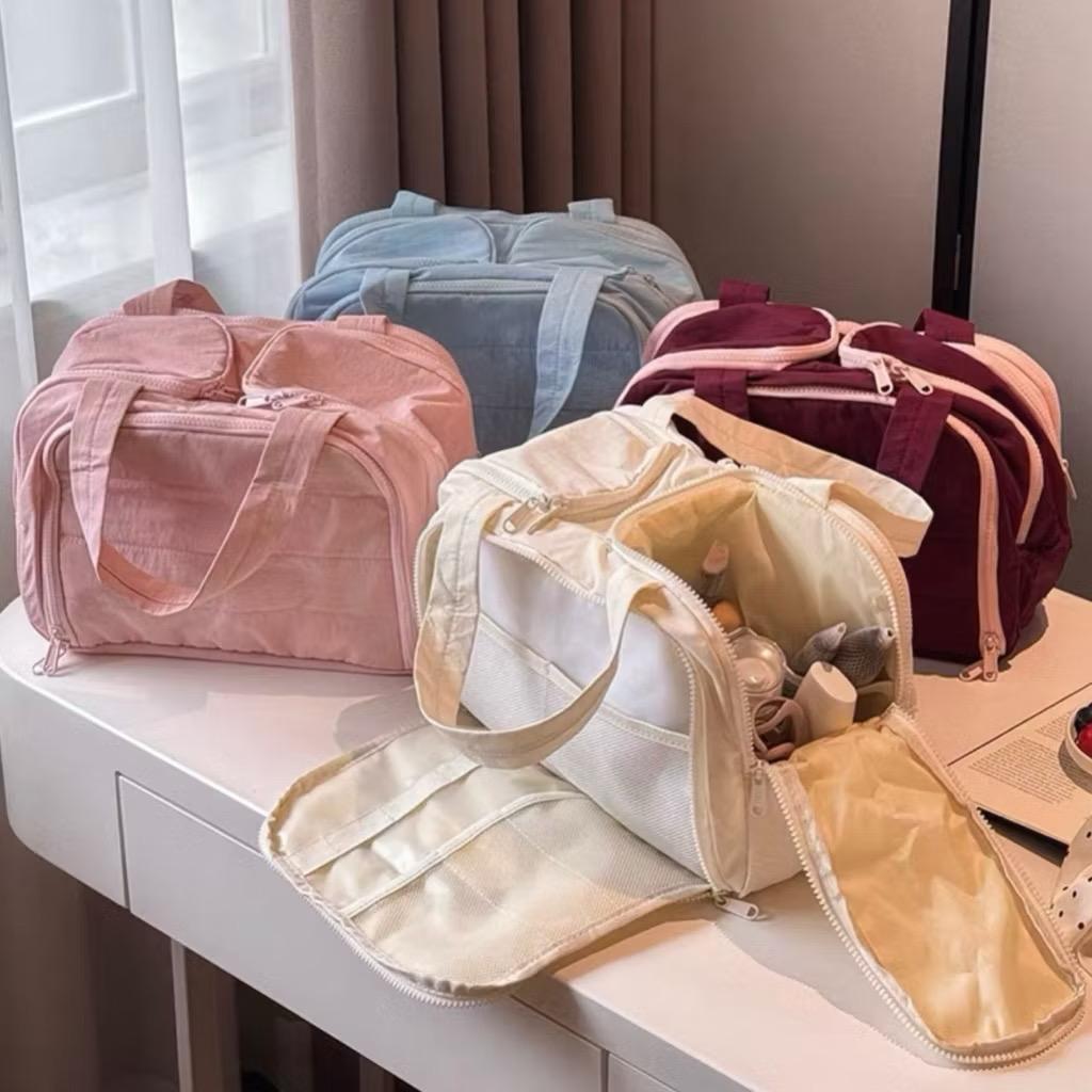 Bolsa cosmética portátil de grande capacidade, lavagem portátil de cosméticos para viagem, armazenamento