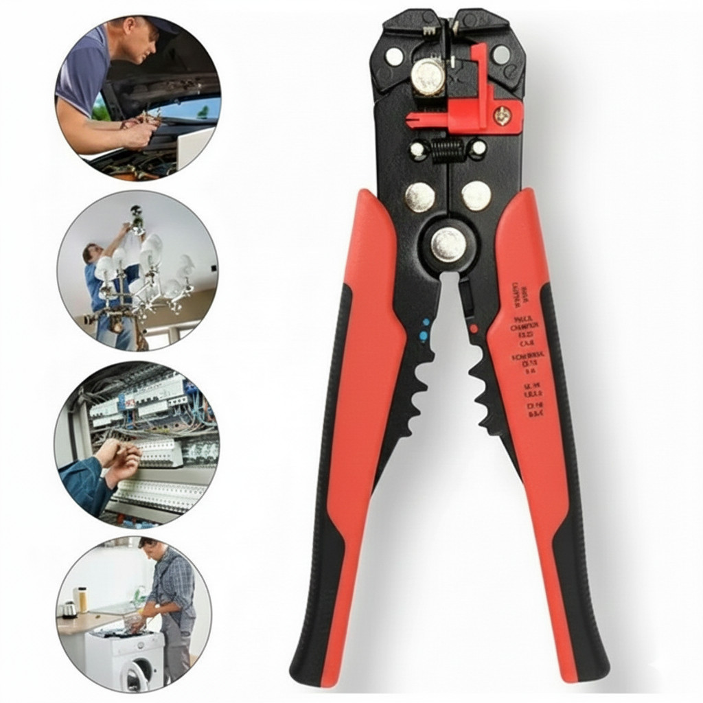 Alicate Automático Decapador Crimpador  Eletricista Descacador Fios  Automático Crimpador 5 Em 1