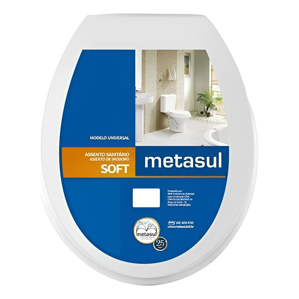 Assento Sanitário Universal Oval Soft Close – Conforto, Resistência e Instalação Rápida