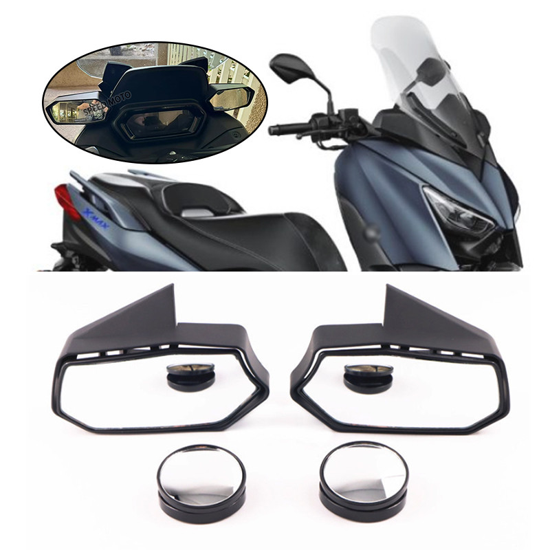 Novos Acessórios Para Yamaha XMAX 300 X-MAX300 2023 2024 Modificado Frente Movendo Espelho Retrovisor Grande Campo Vista