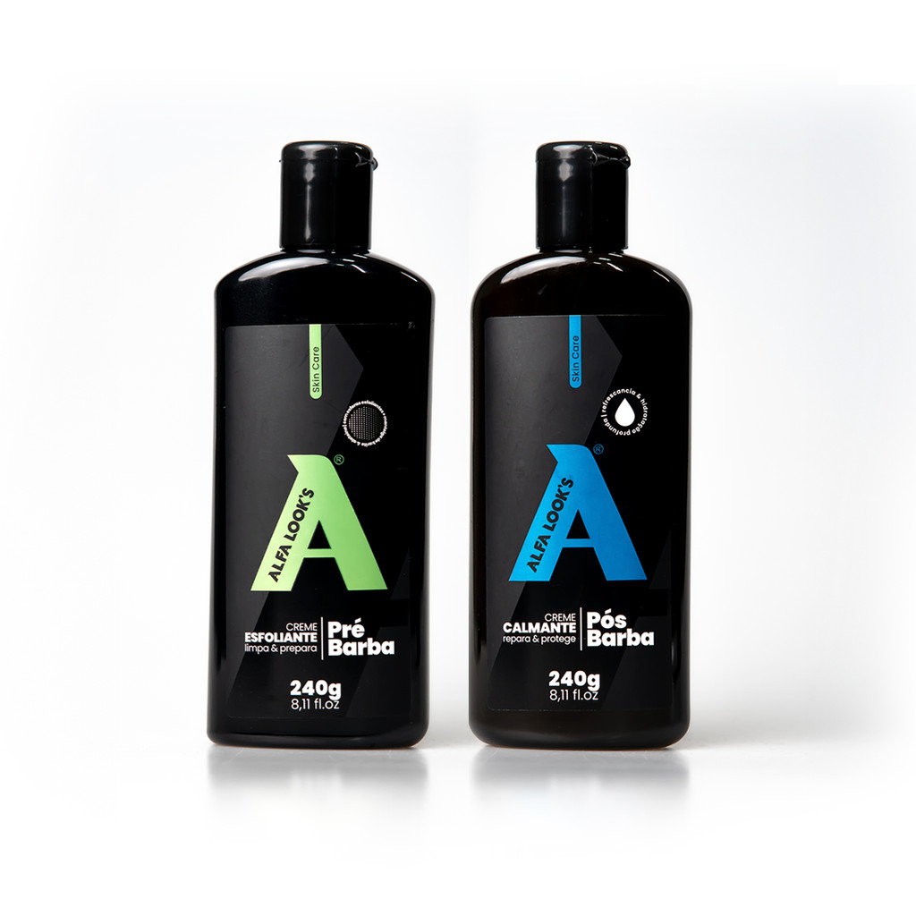 KIT PRÉ E PÓS-BARBA ALFA LOOK’S 240G